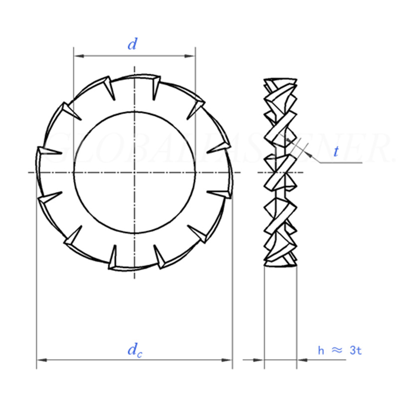 Outer Serrated Lock Washer