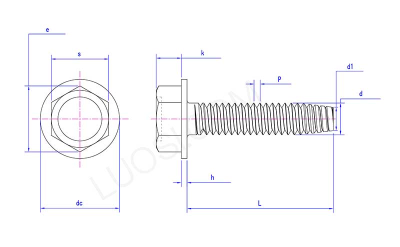 Hexagon Flange Self Tapping Concrete Anchor Bolt