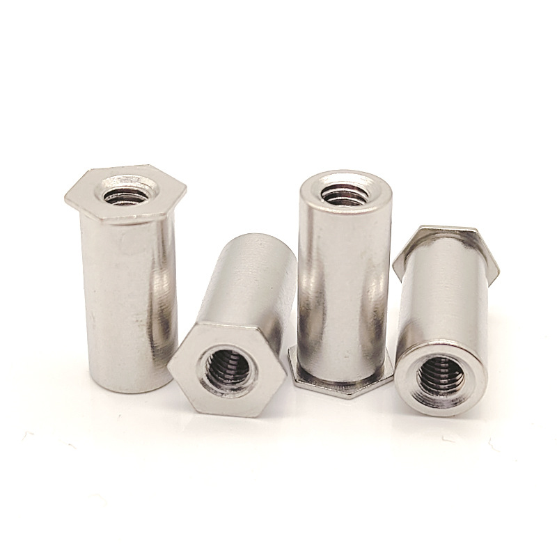 জিঙ্ক ব্লু থ্রু হোল হেক্সাগোনাল রিভেট নাট